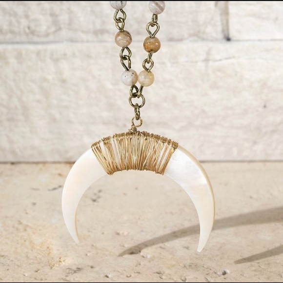 Crescent Horn Necklace - Picture 2 of 3